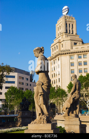 Placa de Catalunya Barcelona Katalonien Spanien Stockfoto