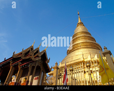 Thailand, Spottschrift, Wat Phra dieses Haripoonchai Stockfoto