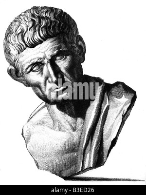 Aristoteles, 384 - 322 V.CHR., griechischer Philosoph, Porträt, Kupferstich nach Büste, 18. Jahrhundert, Artist's Urheberrecht nicht gelöscht werden Stockfoto