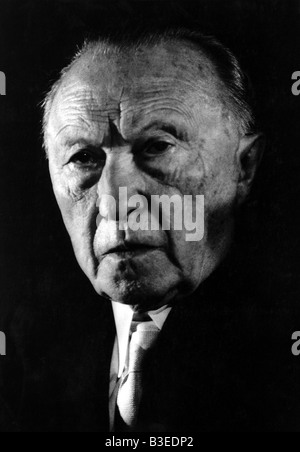 Adenauer, Konrad, 5.1.1876 - 19.4.1967, deutscher Politiker (CDU), Bundeskanzler 15.9.1949 - 16.10.1963, Porträt, Stockfoto
