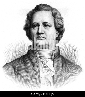 Goethe-Institut Johann Wolfgang von, 28.8.1749 - 22.3.1.2, deutscher Autor/Schriftsteller, Porträt, Gravur , Stockfoto
