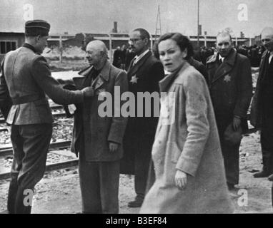 Auswahl von ungarischen Juden / 1944 Stockfoto