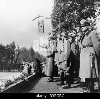 Hitlers Sieg Parade Warschau 1939. Stockfoto