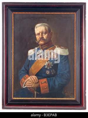 Hindenburgs, Paul von, 2.10.1847 - 2.8.1934, Deutscher General & Politiker, Porträt, Gemälde von A. Weinberger, ca. 1914/15, Stockfoto