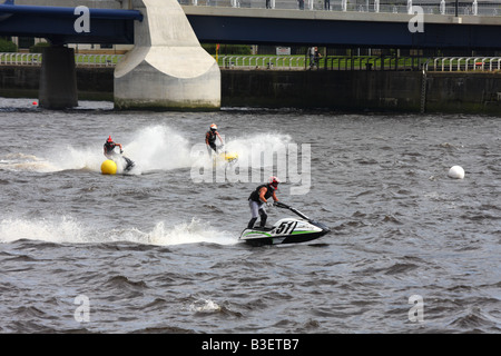 Jet Ski-Rennen Glasgow Stockfoto