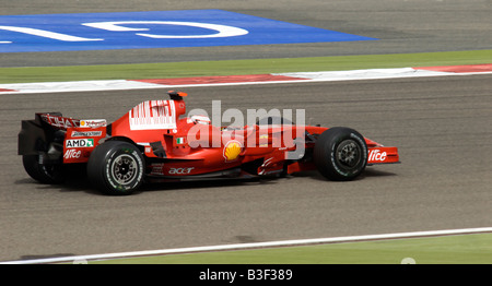 Kimi Raikonnen fahren F1 Ferrari 2008 Grand Prix Bahrain Stockfoto