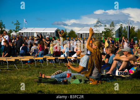 Menschenmassen in Pori Jazz Festival 2008 in Pori-Finnland-Europa Stockfoto