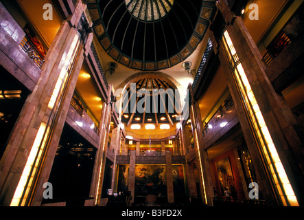 Interieur, Art Deco, Palacio de Bellas Artes, Museum der schönen Künste, Mexico City, Distrito Federal, Mexiko Stockfoto
