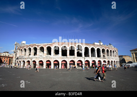 Die römische Arena in Piazza Bra, Verona, Italien Stockfoto