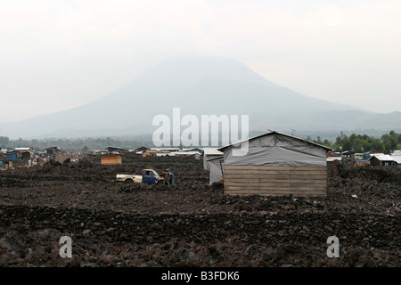 Die Nachwirkungen der Nyiragongo Vulkan Eruption in der Stadt Goma, Kongo Stockfoto