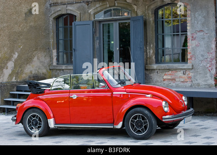 Rote Käfer Cabrio Stockfoto