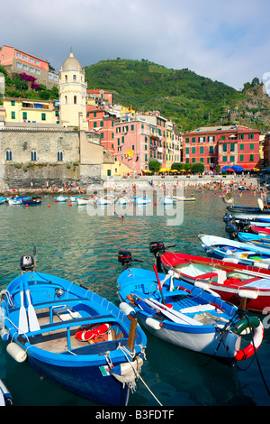 Dorf von Vernazza Cinque Terre Liturgia Italien. Innerhalb einer Gruppe von fünf Küstendörfer wird es als Cinque Terre bezeichnet. Stockfoto