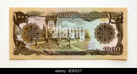 Afghanistan 1000 ein tausend Afghani Banknote Stockfoto