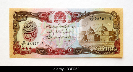 Afghanistan 1000 ein tausend Afghani Banknote Stockfoto