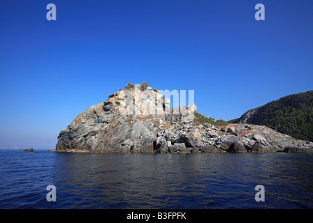 Griechenland Nördlichen Sporaden Skopelos Insel Agios Ioannis Kloster vor der Nordküste Ort für Mamma Mia film Stockfoto