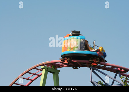 Vergnügungspark in Achterbahn Stockfoto