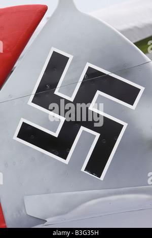 Messerschmidt Flugzeug auf statische Anzeige bei Shoreham Flughafen Sussex England Stockfoto