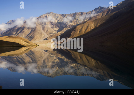 Chandra Taal (Moon Lake), einem hoch gelegenen See in Lahaul & Spiti Bezirk von Himachal Pradesh. Indien Stockfoto