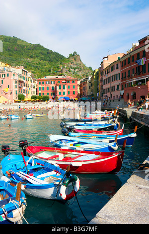 Dorf von Vernazza, Liturgia, Italien. Innerhalb einer Gruppe von fünf Küstenorte in der Nähe auch berühmt als der Region Cinque Terre. Stockfoto