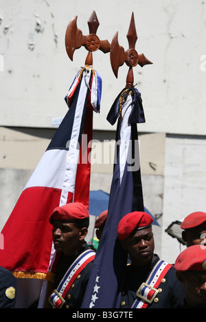 Präsidentengarde Ehre während einer Parade am Independence Day in Santo Domingo, Dominikanische Republik Stockfoto