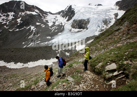 AUT, Österreich, Tirol: Stubaital, Stubaital. Wandern in den Bergen auf den Stubaier Gletscher. Stockfoto