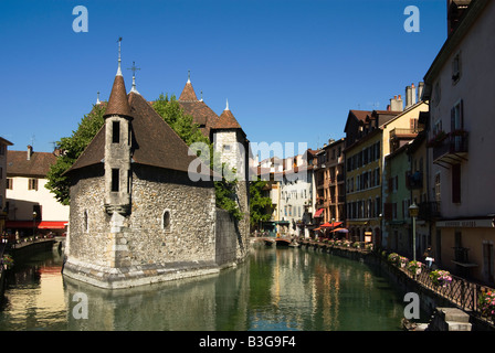 Palais de l ' Ile, Quai des Vieux Gefängnissen, Annexy, Hass-Savoie Stockfoto