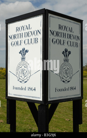 Royal North Devon Golf Club auf Northam Burrrows in der Nähe von Westward Ho! in Devon. Der Kurs ist von Küstenerosion bedroht Stockfoto