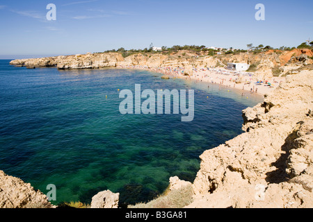 Sao Rafael Strand in Albufeira, Algarve Portugal Stockfoto