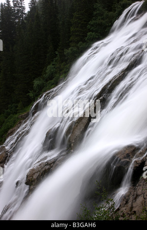 AUT, Österreich, Tirol: Stubaital, Stubaital. Grawa Wasserfall. Stockfoto