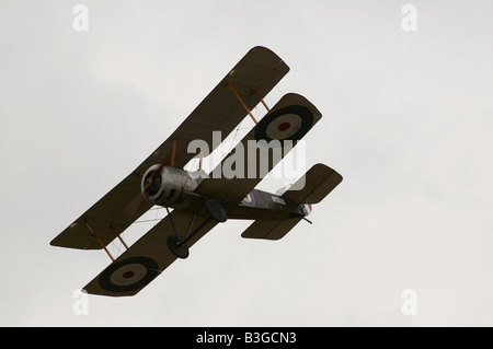 Britische Replica Sopwith Pup WW1 Kämpfer auf der Farnborough Air Show 2008 anzeigen Stockfoto