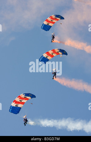 RAF Falken Fallschirm Display Team RAFA Charity Airshow Shoreham Flughafen Sussex England Stockfoto