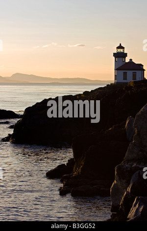 Kalk-Brennofen-Leuchtturm, San Juan Island, Washington, USA Stockfoto