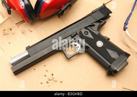 IPSC Pistole Ziel.45 Nr. 45 Kugel 1911 Rennen racing Stockfoto