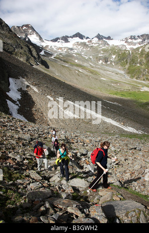 AUT, Österreich, Tirol: Stubaital, Stubaital. Wandern in den Bergen auf den Stubaier Gletscher Stockfoto