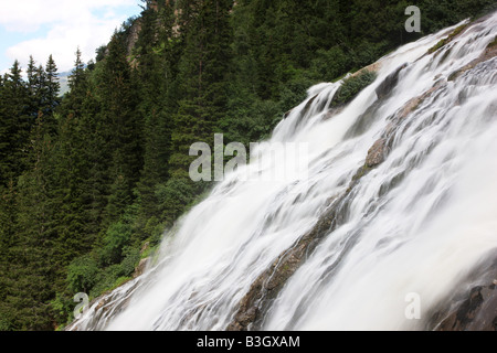 AUT, Österreich, Tirol: Stubaital, Stubaital, Grawa Wasserfall. Stockfoto