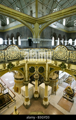 Innenraum der alten Abbey Mills Pumping Station Stockfoto