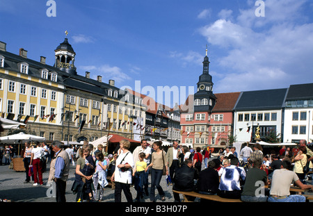 Hansjoergfestival Marktplatz Eisenach Thüringen Deutschland Stockfoto