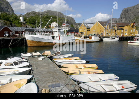 Hafen von nusfjord Stockfoto