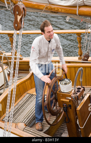 Das Training Schiff Rupel Segelschiff beim hohen Schiffe Rennen in Liverpool Juli 2008 im Albert Dock Stockfoto