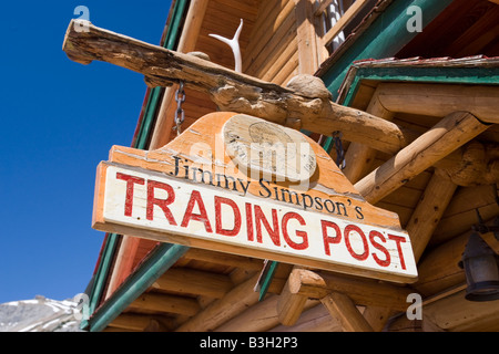 Jimmy Simpsons Handelsposten im Banff National Park Stockfoto