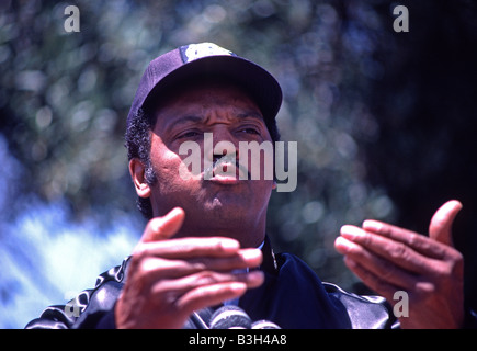 Reverend Jesse Jackson Kampagnen für demokratische Nominierung für das Präsidentenamt in San Francisco Kalifornien 1988 Stockfoto