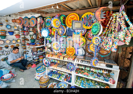 ZIHUATANEJO, Mexiko - das lokale Handwerk Märkte in Zihuatanejo, Mexiko. Stockfoto