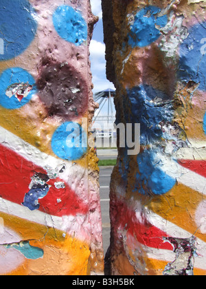 Berliner Mauer im Osten Galerie Seitenbereich, Deutschland Stockfoto