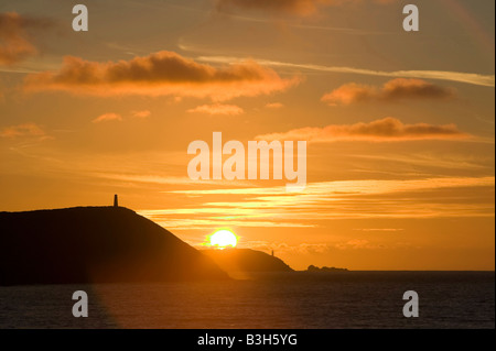 Stepper Point und Trevose Head Polzeath Strand Cornwall UK Stockfoto