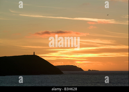 Stepper Point und Trevose Head Polzeath Strand Cornwall UK Stockfoto
