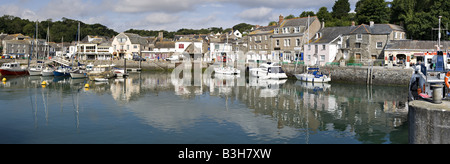 Panoramabild Padstow Hafen Cornwall Westengland England uk Stockfoto