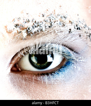 Detail eines Auges mit make-up Stockfoto