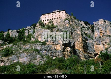 Italien, Abruzzen, Majella Nationalpark, Sant'Onofrio al Morrone Eremitage Stockfoto