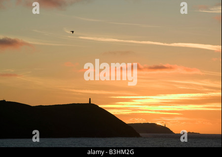 Stepper Point und Trevose Head Polzeath Strand Cornwall UK Stockfoto