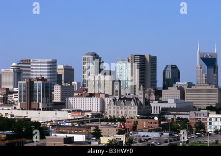 Die Innenstadt von Nashville Tennessee USA von Music Row aus gesehen Stockfoto